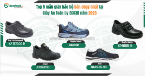 Top 5 mẫu giày bảo hộ bán chạy nhất tại eco3d năm 2025