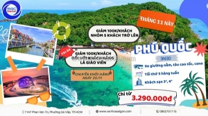 Tour phú quốc 3n3đ khởi hành tối thứ 5 hàng tuần
