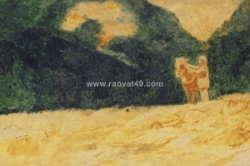 Tranh sơn dầu phong cảnh đồng quê – hơi thở làng việt xưa