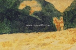 Tranh sơn dầu phong cảnh đồng quê – hơi thở làng việt xưa