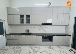 Tủ bếp gỗ công nghiệp chữ i đẹp thiết kế theo yêu cầu