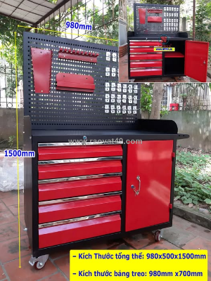 Tủ đồ nghề 5 ngăn 1 cánh bảng treo sơn tĩnh điện