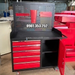 Tủ đồ nghề 5 ngăn kéo kết hợp tủ 1 cánh 2 ngăn kèm bảng treo