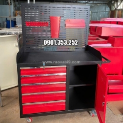 Tủ đồ nghề 5 ngăn kéo kết hợp tủ 1 cánh 2 ngăn kèm bảng treo