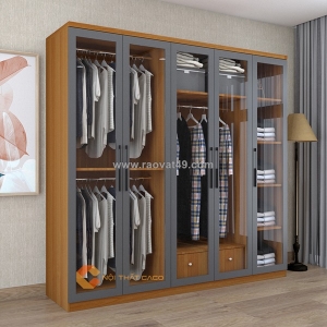 Tủ quần áo cánh kính cánh mở hiện đại – tak01