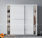 Tủ quần áo mdf cánh lùa màu trắng tal0