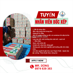 Tuyển gấp nhân viên bốc xếp – làm việc tại hà nội