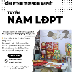 Tuyển lao động phổ thông nam (22–29 tuổi)