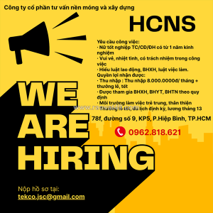 Tuyển nhân viên hành chính- nhân sự