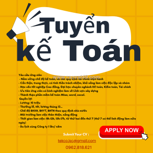 Tuyển nhân viên kế toán