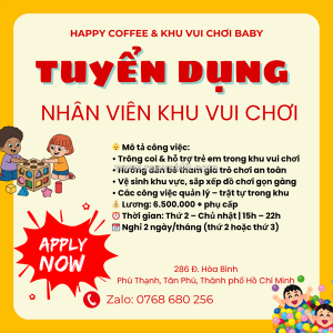 Tuyển nhân viên khu vui chơi – làm tại tân phú