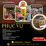 Tuyển nhân viên part time phục vụ làm việc tại nhà hàng bếp mẹ ỉn.