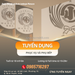 Tuyển phục vụ và phụ bếp làm việc tại bình thạnh