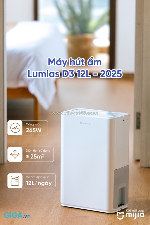 Ưu điểm của máy hút ẩm thông minh lumias d3 12l