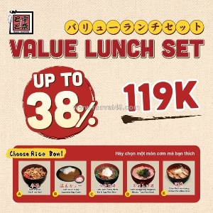 Value lunch set cơm trưa tại unatoto ba tháng hai
