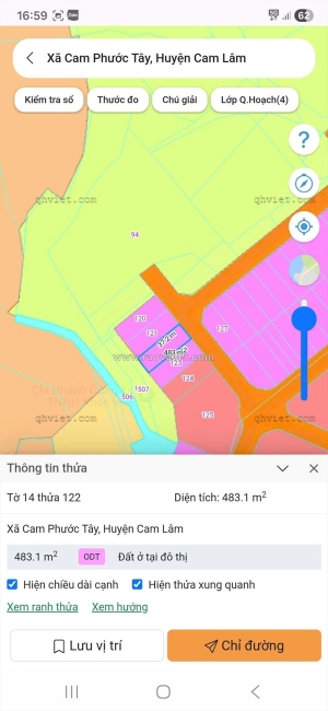 Vị trí đẹp - mặt tiền - chính chủ cần bán lô đất xã cam phước tây, cam lâm,