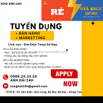 Viễn thông 24h tuyển nv bán hàng và marketting