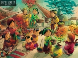 Ý nghĩa sâu sắc của tranh lễ hội truyền thống việt nam