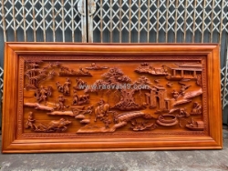 Ý nghĩa tranh gỗ đồng quê: biểu tượng văn hóa và phong thủy