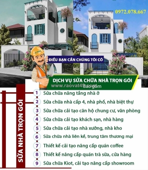 🏡 bảng báo giá nâng cấp nhà cửa – cải thiện nhà ở khu vực  nam từ liêm  lh