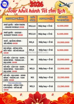✨✈️ đón tết âm lịch 2026 – bay cùng sgc tourist ✈️✨