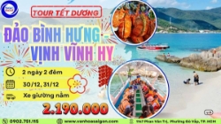 🎉 tour tết dương 2025 – đảo bình hưng – vịnh vĩnh hy (2n2đ)