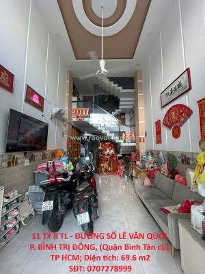 11 tỷ 8 tl - đường số lê văn quới,  p. bình trị đông , (quận bình tân cũ), tp