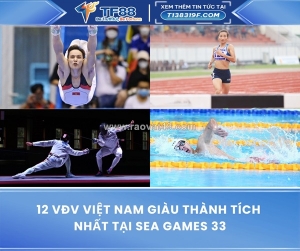 12 vđv việt nam giàu thành tích nhất tại sea games 33