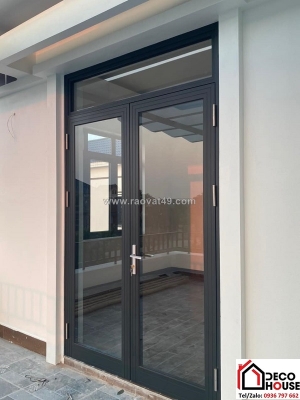 15 mẫu cửa đi 2 cánh nhôm xingfa đẹp cho chung cư cao cấp