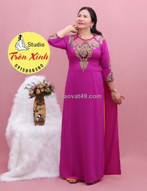 Áo dài sui gia bigsize cao cấp tôn nét trang trọng