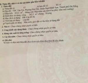 Bán đất biển góc 2mt đường 10,5m tân trà & nguyễn bá ngọc
