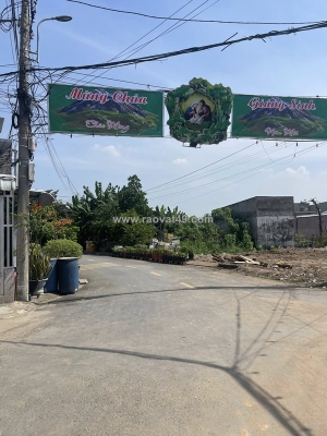 Bán đất mặt tiền nhựa 12m ngang 5x17m giá 5 tỷ đường đông thạnh 7-3