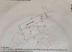Bán đất ngõ hoàng mai sđcc 78m2, mặt tiền 10.1m, 0 triệu/m