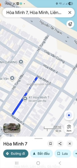 Bán đất tặng nhà mặt tiền hòa minh 7 –vị trí cực đẹp