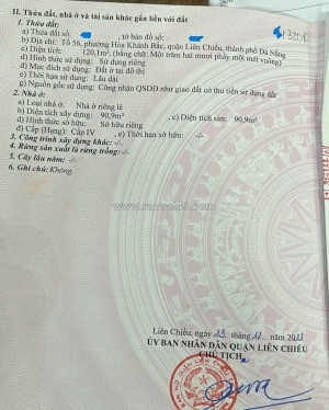 Bán dãy trọ 5 phòng kiệt ô tô k151 âu cơ - kiệt thông