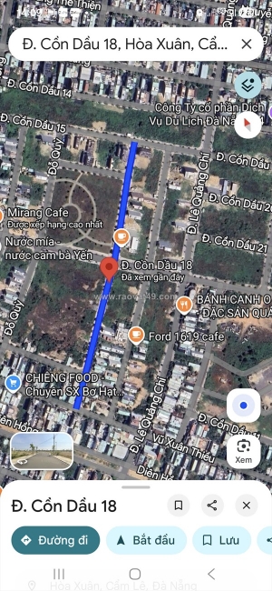 Bán lô đất đẹp – đường cồn dầu  - hòa xuân