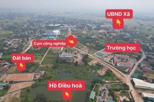 Bán lô đất đẹp - giá tốt -vị trí đẹp ngay hồ điều hòa -thôn phú thịnh, kim anh,