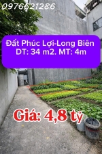 Bán lô đất hàng hiếm phúc lợi – long biên – 35m² – mt 4m – giá chỉ 4,8 tỷ – ô
