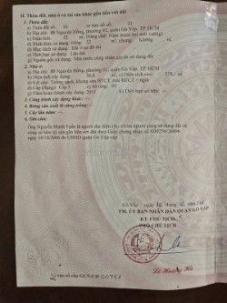 Bán mặt tiền kinh doanh 88 nguyên hồng p1 gò vấp