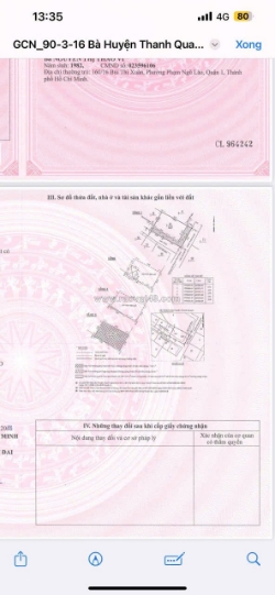 Bán nhà 88/79/9 bà huyện thanh quan f9 q3