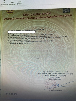 Bán nhà cấp 4 trung tâm quảng ngãi – gần quảng trường – 1.95 tỷ