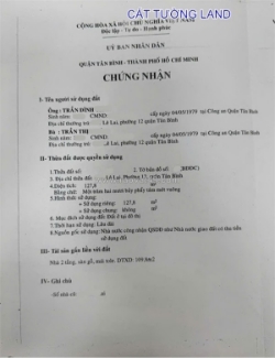 Bán nhà lê lai, khu bàu cát tân bình – 128m2, chỉ 9.5 tỷ