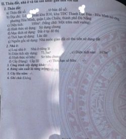 Bán nhà mặt tiền đường 7m5 nguyễn xí (100m2), liên chiểu - đà nẵng, giá 7. tỷ