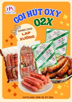 Bảo quản lạp xưởng không mốc nhờ gói hút oxy o2x thịnh phong