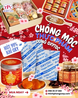 Bảo quản thực phẩm dài lâu với gói hút oxy oxytoc