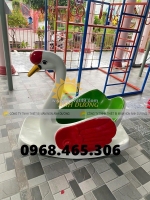 Bập bênh con cá nhựa composite, bập bênh con ngựa mầm non