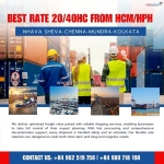 Best rate 20/40hc from hcm/hph - nhava sheva - chennai - mundra - kolkata