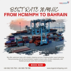 Best rate 20/40hc from hcm/hph to bahrain