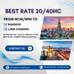 Best rate 20’/40’hc từ hcm/hph đến bangkok & laem chabang