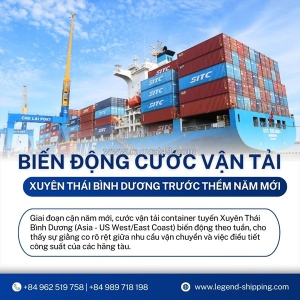 Biến động cước vận tải xuyên thái bình dương trước thềm năm mới